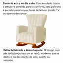 Ver imagem 4 de Poltrona Amamentação Balanço Quarto Descanso Grécia Linho Linho Bege
