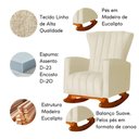Ver imagem 3 de Poltrona Amamentação Balanço Quarto Descanso Grécia Linho Linho Bege