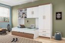 Ver imagem 1 de Quarto Modulado Infantil 4 Peças Clara Branco/Amadeirado