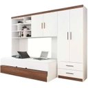 Ver imagem 2 de Quarto Modulado Infantil 4 Peças Clara Branco/Amadeirado