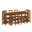 Ver imagem 2 de Mesa com 8 Cadeiras 200x88 Madeira Maciça Perola Mel - Nemargi