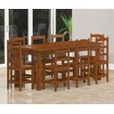 Ver imagem 1 de Mesa com 8 Cadeiras 200x88 Madeira Maciça Perola Mel - Nemargi