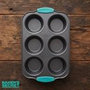 Ver imagem 6 de Forma para Cupcake Muffin Mini Bolo BS10526 Antiaderente Aço Carbono Silicone 6 Cavidades Cinza