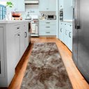 Ver imagem 1 de Tapete Passadeira Shaggy Pelo Alto Felpudo 50x200cm Casa Dona Bege