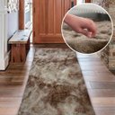 Ver imagem 4 de Tapete Passadeira Shaggy Pelo Alto Felpudo 50x200cm Casa Dona Bege
