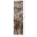 Ver imagem 3 de Tapete Passadeira Shaggy Pelo Alto Felpudo 50x200cm Casa Dona Bege