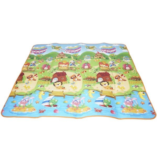 Tapete de Atividade Bebe Infantil Emborrachado 2x1 Recreação 1,80x2,00m Importway BWTI-1820 - 5