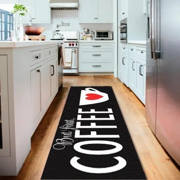Tapete Passadeira Black Coffee Coração 50x180 - 1