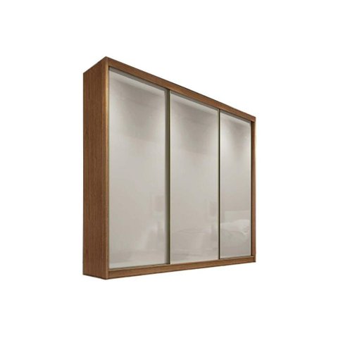 Guarda Roupa 3 Portas de Correr e 6 Gavetas Diamond/Londres Cumaru/Fendi 25 - Novo Horizonte
