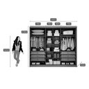 Ver imagem 2 de Guarda Roupa 3 Portas de Correr e 6 Gavetas Diamond/Londres Cumaru/Fendi 25 - Novo Horizonte