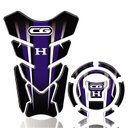 Ver imagem 1 de Kit Protetor Tanque Adesivo Moto Honda Cg Ano Acima 2018 Azul Teu Adesivo