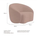 Ver imagem 3 de Kit Sofá Amore 3 Lugares e 2 Poltronas 180cm Rosa Mabe Magazine