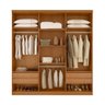 Guarda Roupa Denver Casal 6 Portas com Pés Naturale/off White Rufato - 2