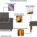 Ver imagem 5 de Poltrona Decorativa Amamentação Reforçada e Puff Luly Suede Bege