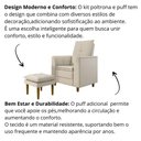 Ver imagem 6 de Poltrona Decorativa Amamentação Reforçada e Puff Luly Suede Bege