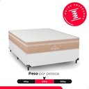 Ver imagem 5 de Cama Box Casal Branco + Colchão Paris Molas Ensacadas Bege Couro Branco/bege