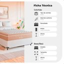 Ver imagem 3 de Cama Box Casal Branco + Colchão Paris Molas Ensacadas Bege Couro Branco/bege