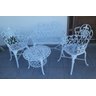 Conjunto de Mesa para Jardim Floral com Namoradeira e Mesa Baixa em Alumínio Fundido Unifer Móveis - 2