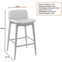 Ver imagem 6 de Banqueta Open 47cm Madeira Maciça | Courino Marrom Claro - Sallar Home