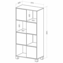 Estante para Livros Wally - Preto - Artany - 9