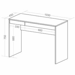 Escrivaninha/Mesa para Computador College - Branco - Artany - 8