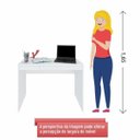 Ver mais imagens de Escrivaninha/Mesa para Computador College - Branco - Artany