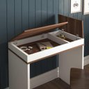 Ver imagem 3 de Escrivaninha/Mesa para Computador Mind - Ipe/Branco - Artany