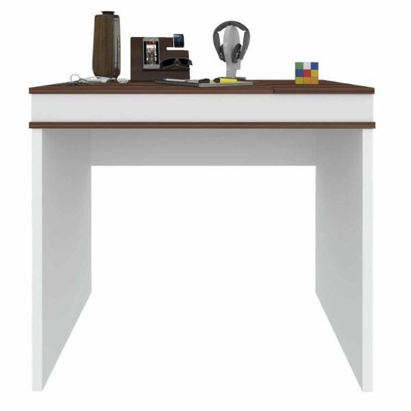 Escrivaninha/Mesa para Computador Mind - Ipe/Branco - Artany - 3