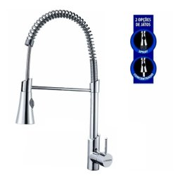 Torneira Gourmet Monocomando Spray Fria Quente Cromada 50cm GT844 - 2