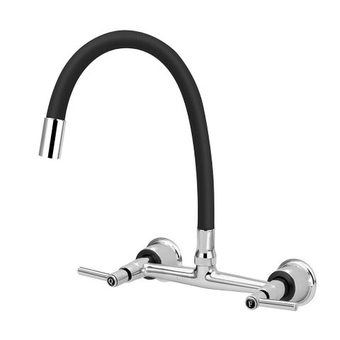 Torneira Misturador Cozinha de Parede Gourmet Colorido 1/4v.:preto