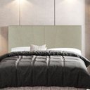 Ver imagem 2 de Cabeceira Cama Box Casal Dallas 140cm Sintético Bege - Abmaza