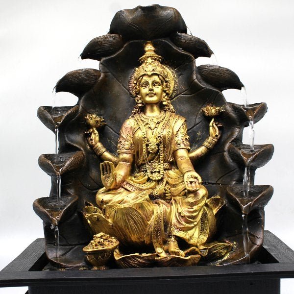 Fonte Decorativa Cascata Água Feng Shui Resina Luz LED Gt752 - 5