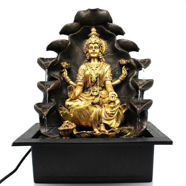 Fonte Decorativa Cascata Água Feng Shui Resina Luz LED Gt752 - 1