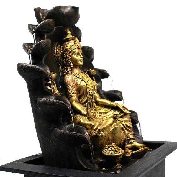 Fonte Decorativa Cascata Água Feng Shui Resina Luz LED Gt752 - 2
