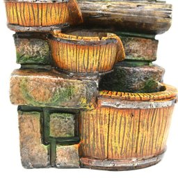 Fonte Decorativa Cascata Água Feng Shui Resina Luz LED Gt749 - 5