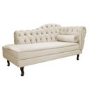 Ver imagem 3 de Kit Diva Recamier Diana 185cm Lado Esquerdo e 01 Poltrona Classic Suede Bege