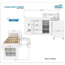 Ver imagem 3 de Cama de Solteiro com Escrivaninha 3 Gavetas e Nichos em MDF Sleep Conect Santos Andirá