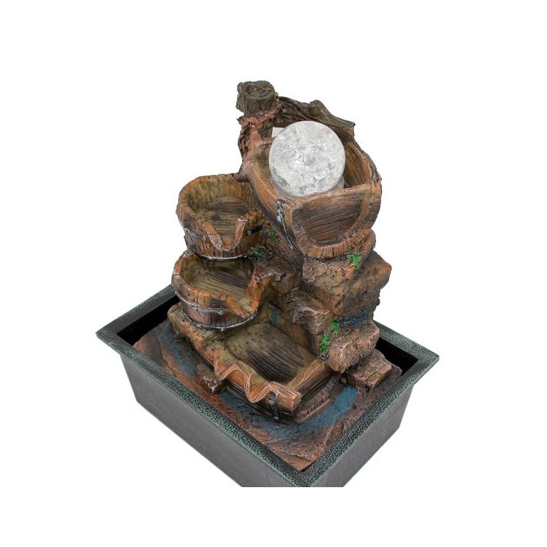 Fonte Decorativa Cascata Água Feng Shui Resina Luz LED Gt742 Fonte Decorativa Cascata Água Feng Shui Resina Luz LED Gt742