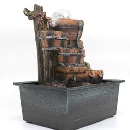Fonte Decorativa Cascata Água Feng Shui Resina Luz LED Gt742 - 4