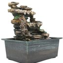 Ver imagem 5 de Fonte Decorativa Cascata Água Feng Shui Resina Luz LED Gt743