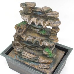 Fonte Decorativa Cascata Água Feng Shui Resina Luz LED Gt743 - 2