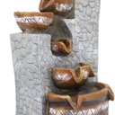Ver imagem 5 de Fonte Decorativa Cascata Água Feng Shui Resina Luz LED Gt735