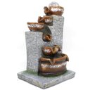 Ver imagem 3 de Fonte Decorativa Cascata Água Feng Shui Resina Luz LED Gt735