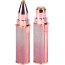 Ver imagem 1 de Máquina de barbear com BATOM +CANETA NV feminino mini depilador de sobrancelha elétrica 2 em 1 de ca