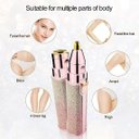 Ver imagem 3 de Máquina de barbear com BATOM +CANETA NV feminino mini depilador de sobrancelha elétrica 2 em 1 de ca