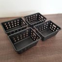 Ver mais imagens de 4 Cestos Organizadores Caixas Organizadoras Pequena para Guardar Preto