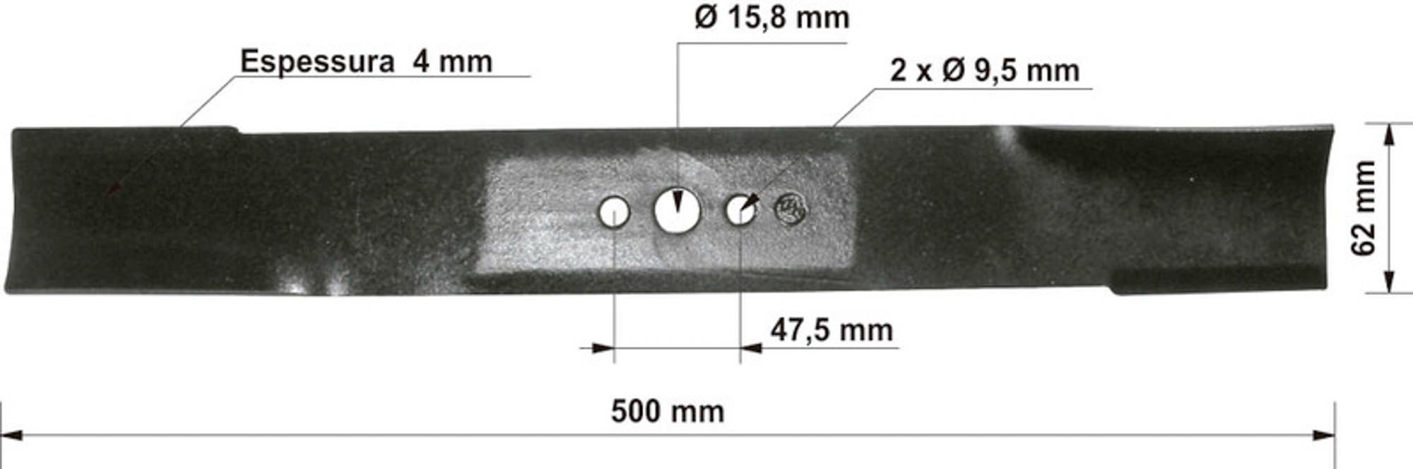 Lâmina Faca Cortador Grama Tramontina 50cm Ce50 Cc50m Cd100 - 8