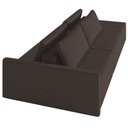 Ver mais imagens de Sofá Ilha Modular com Puff para Sala Living 252cm Georgia K04 Veludo Marrom - Mpozenato