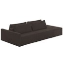 Ver imagem 1 de Sofá Ilha Modular com Puff para Sala Living 252cm Georgia K04 Veludo Marrom - Mpozenato