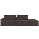Ver imagem 7 de Sofá Ilha Modular com Puff para Sala Living 252cm Georgia K04 Veludo Marrom - Mpozenato